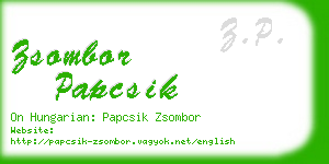 zsombor papcsik business card